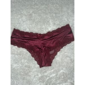 NWOT Victoria’s Secret Very Sexy Burgundy Strappy Lace Cheeky Panty M